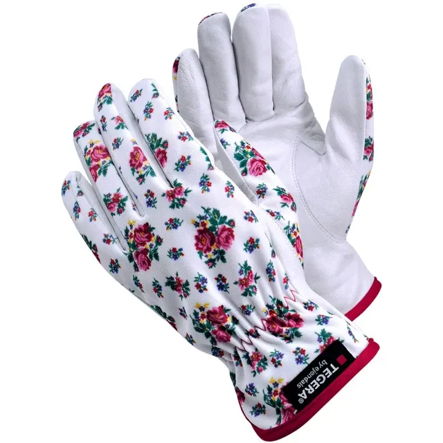Tegera 90014 Lederhandschuh Größe 7 rot-weiß