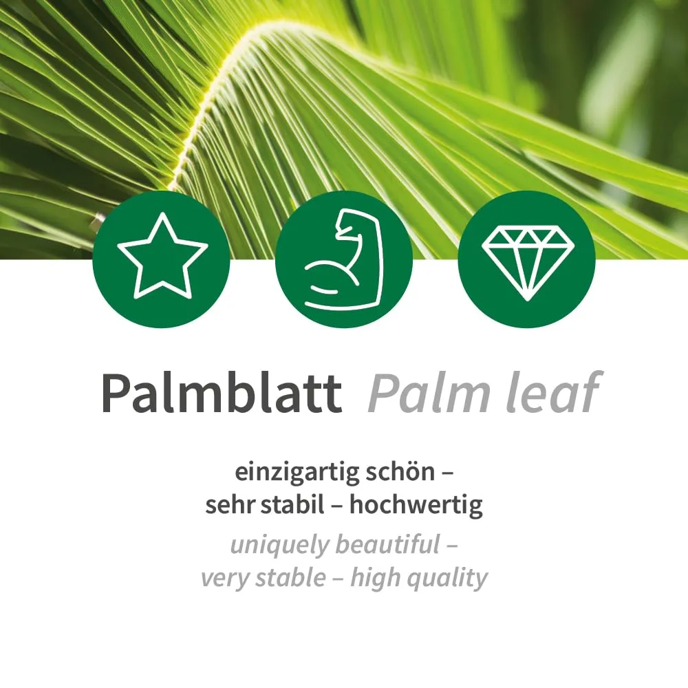 NatureStar Suppenteller Palmblatt 20cm 100 Stück 500ml eckig