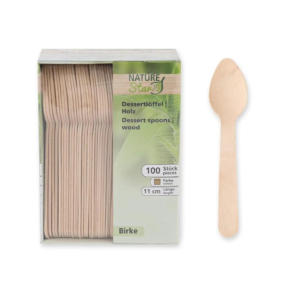 NatureStar Holz Kaffeelöffel 11 cm 2700 Stück Box