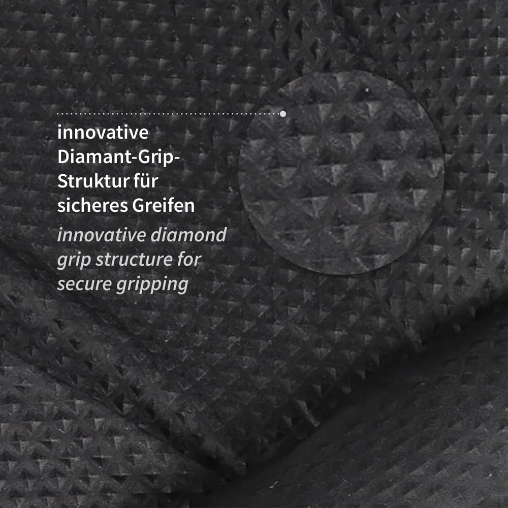 Hygostar Diamond Grip Nitrilhandschuhe schwarz 8-M extra stark