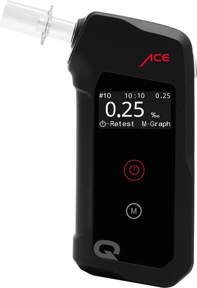 ACE Q Alkoholtester elektrochemisch 25 Mundstücke