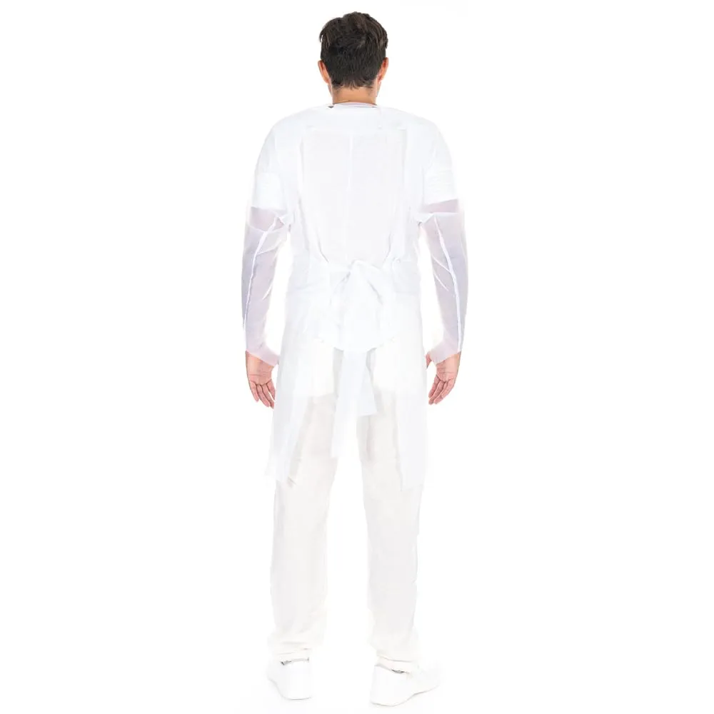 Hygostar Hygiene-Kittel XL weiß 100 Stück CPE Daumenloch