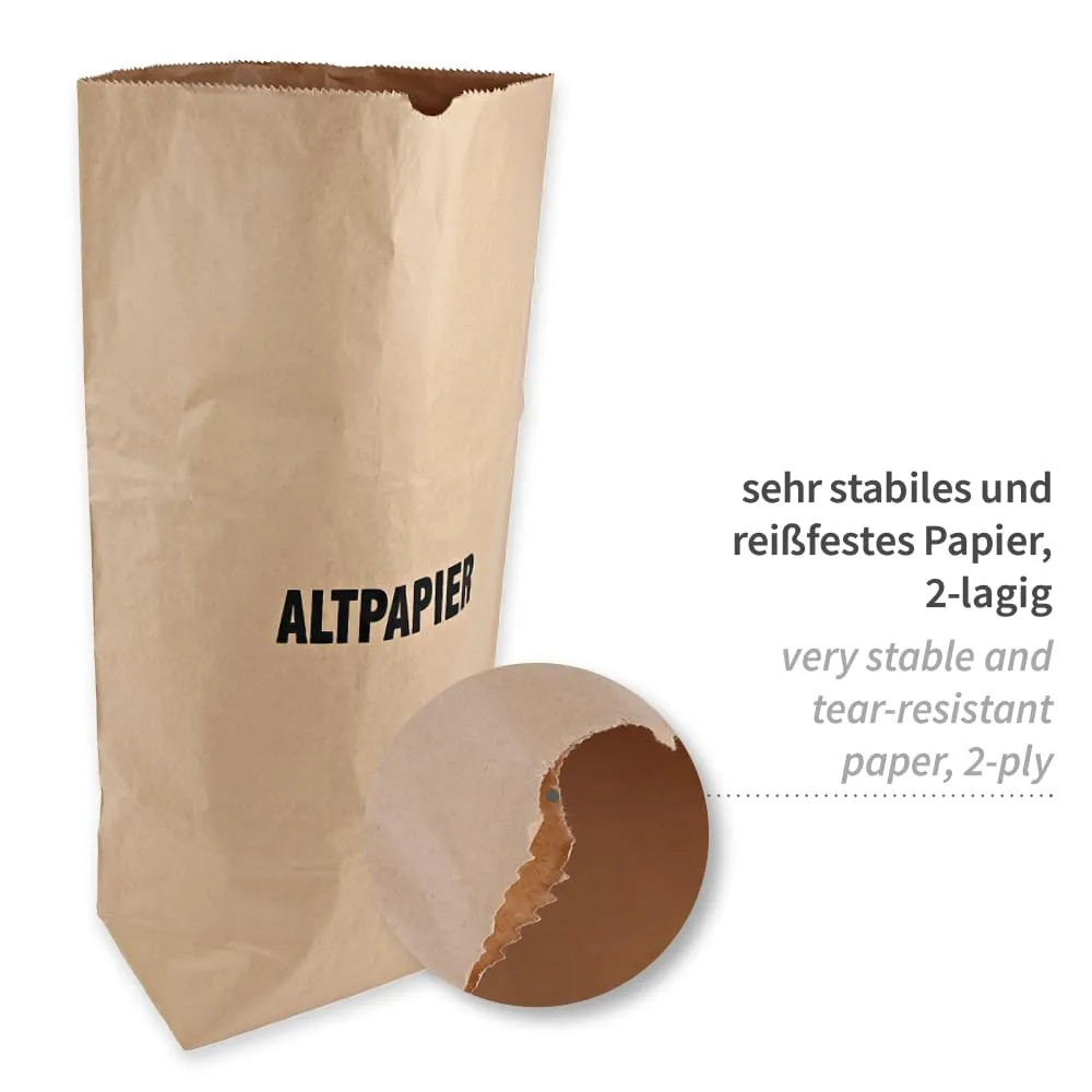 NATUREStar Papiermüllsäcke 80L Altpapier 100 Stück