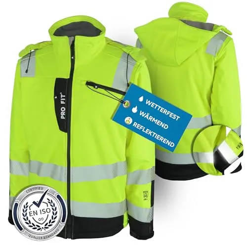 ProFit Winter Warnschutz Softshelljacke XL winddicht EN ISO20471