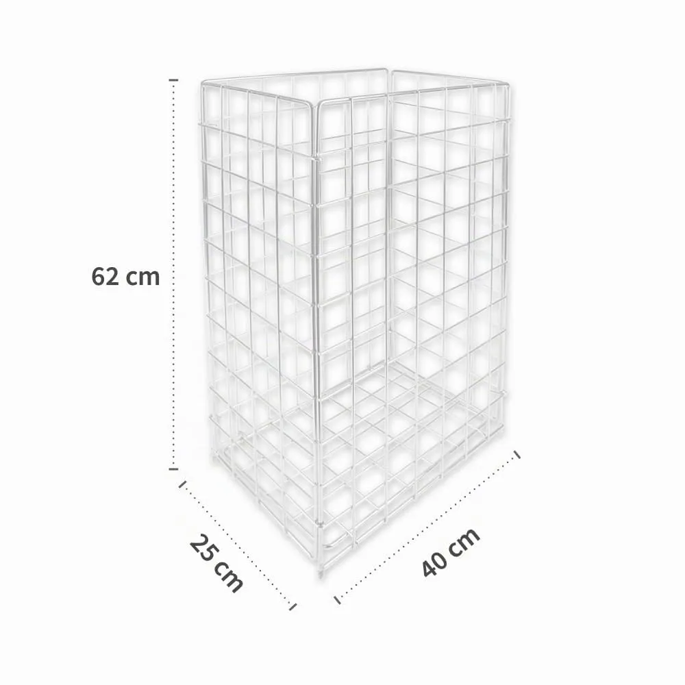 Hygoclean Gitterkorb für Müllsäcke 60 l Metall weiß