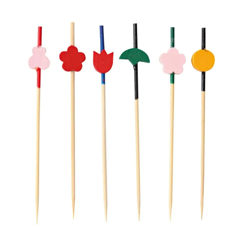 NatureStar Bambus Fingerfood-Spieße Design 1000 Stück bunt
