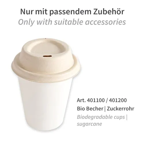 NatureStar Deckel Zuckerrohr natur 94 mm 1000 Stück