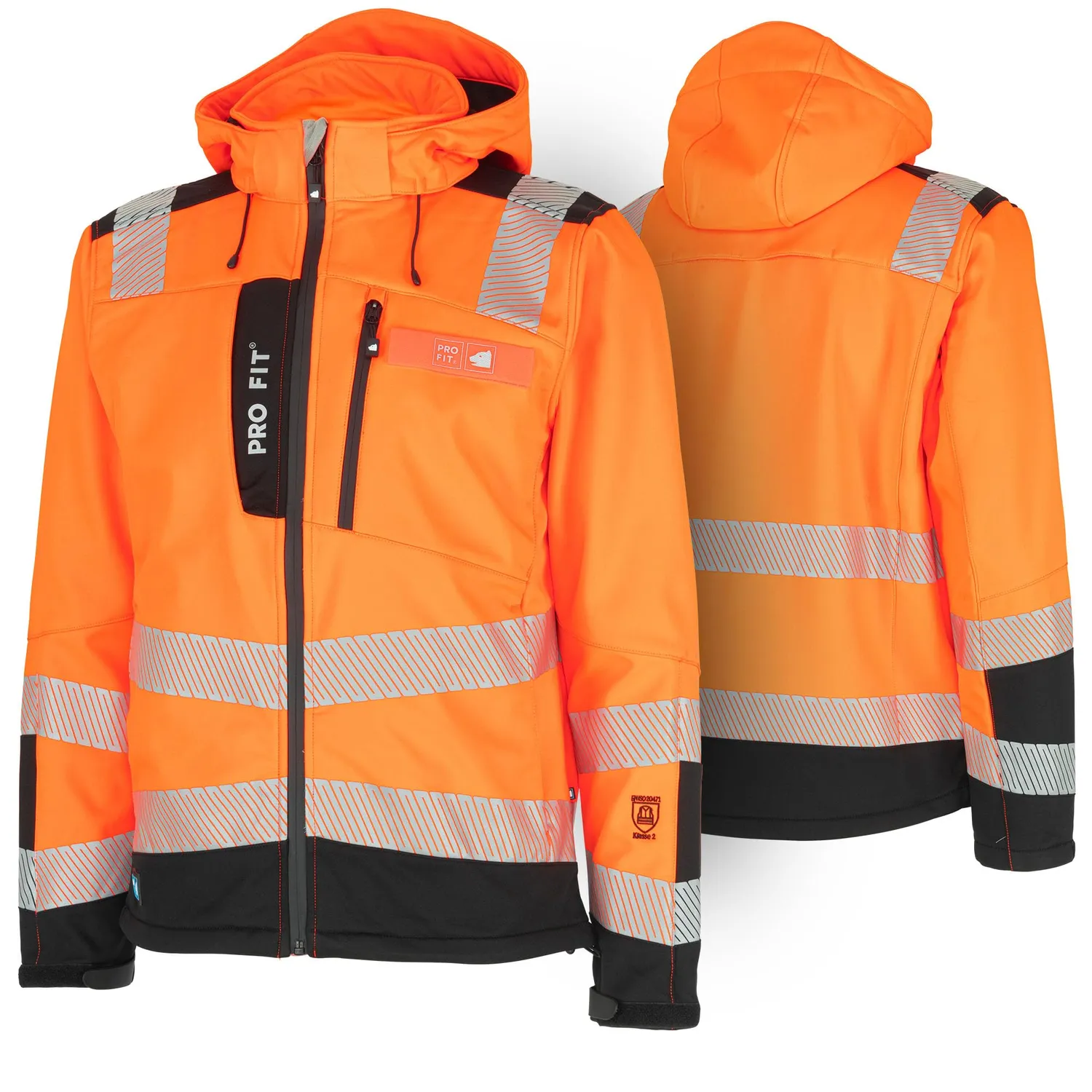 ProFit Warnschutz-Softshelljacke neongelb EN ISO 20471 Kl.2