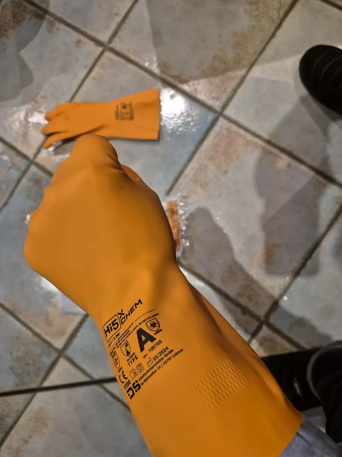 Hi5 X-Chem HI553 Chemikalienschutzhandschuhe orange XXL 3 Stück Typ A