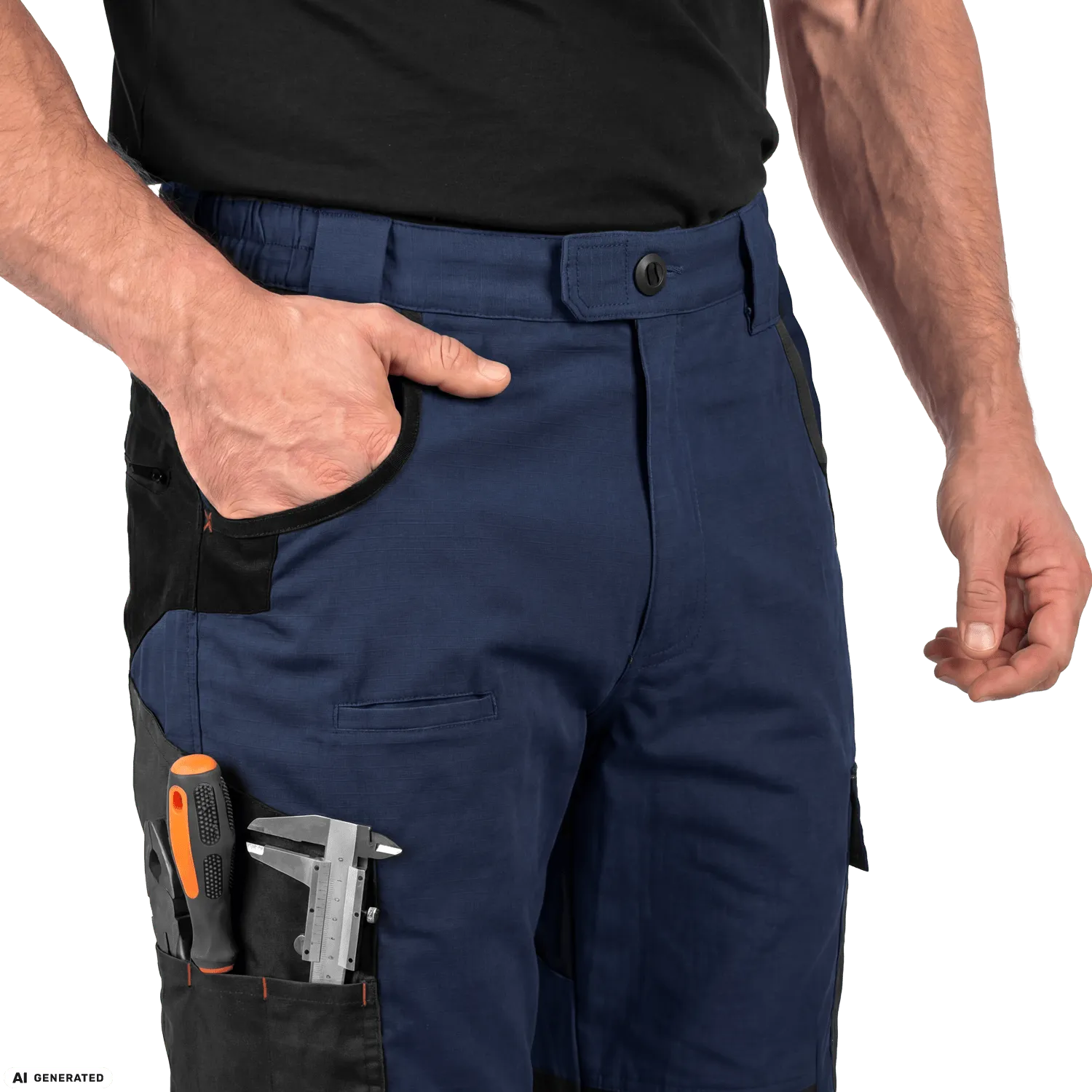 ACE Constructor Hybrid-Arbeitsshorts Schwarz 50 Stretch