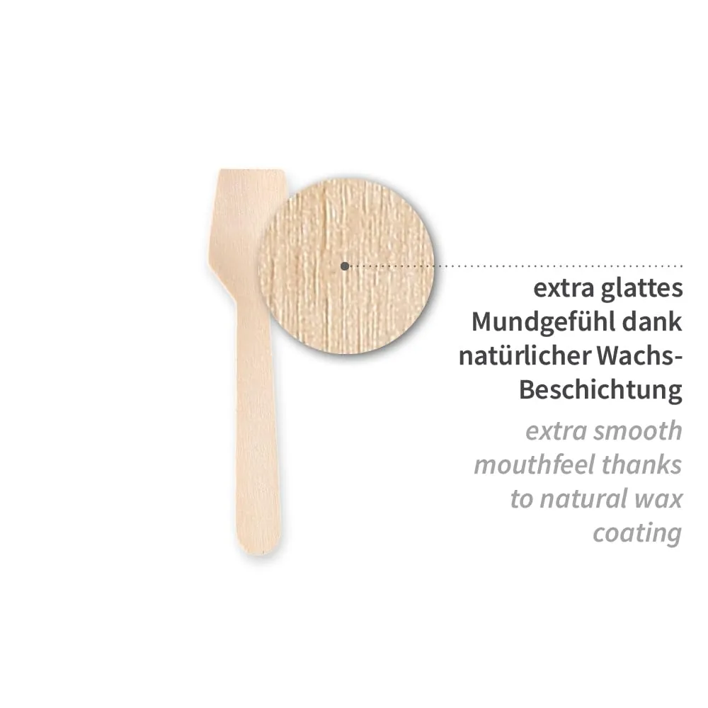 NATUREStar Eislöffel Holz 9,5 cm Box 1000 Stück einzeln verpackt
