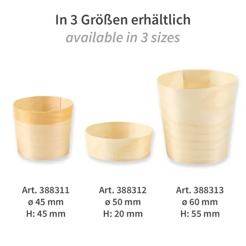 Franz Mensch NatureStar Fingerfood-Schalen Holz 5cm 500er