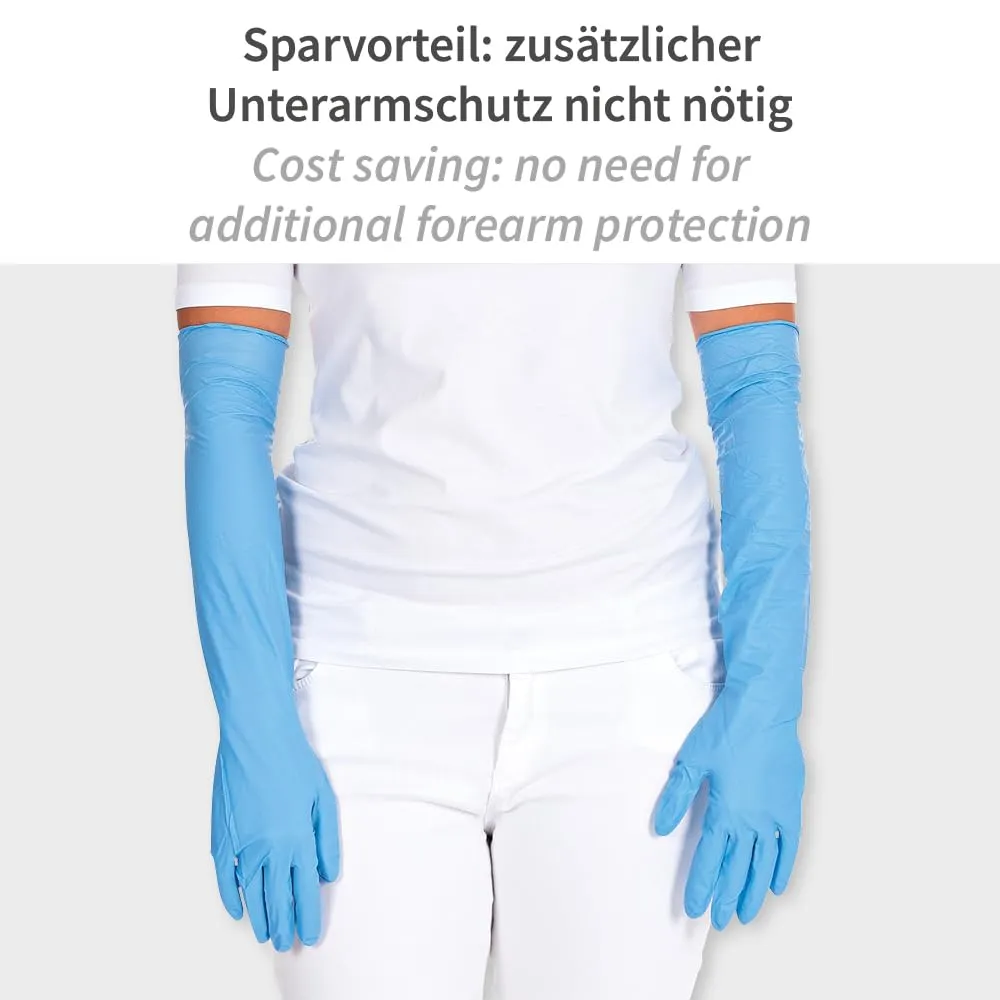 Hygostar Extra Safe Superlong Nitrilhandschuhe M 500 Stück 50 cm