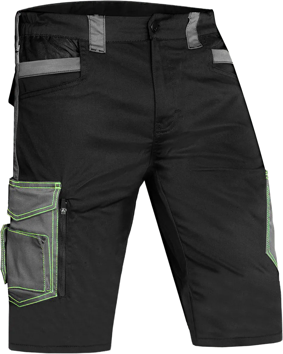 ACE Genesis Arbeitsshorts Herren kurz Schwarz Stretch