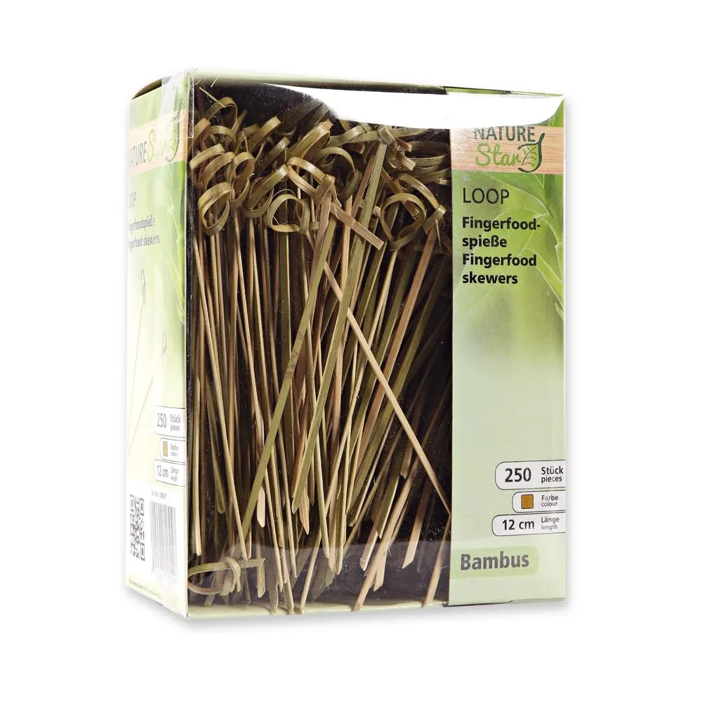 NatureStar Loop Fingerfood-Spieße 9 cm 6000 Stück Bambus