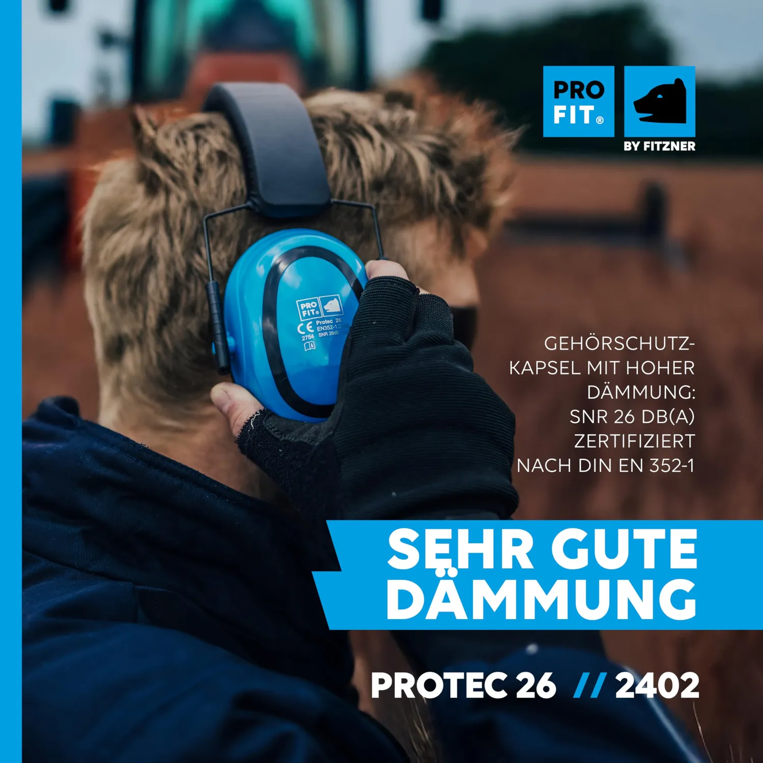 ProFit Protec 26 Gehörschutzkapsel blau SNR 26 dB faltbar