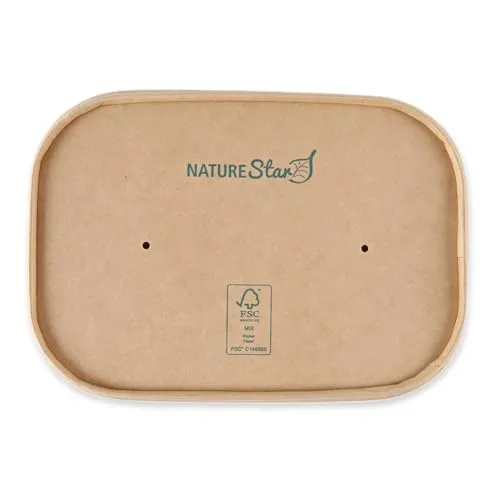 NatureStar Deckel Takeaway Kraftpapierdeckel 300 Stück braun