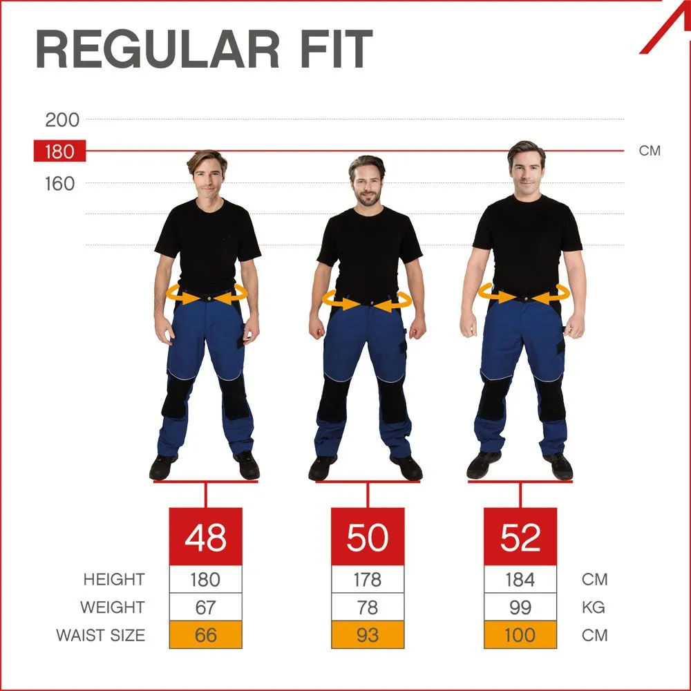 ACE Handyman Herren-Arbeitshose lang Schwarz 50 Stretch