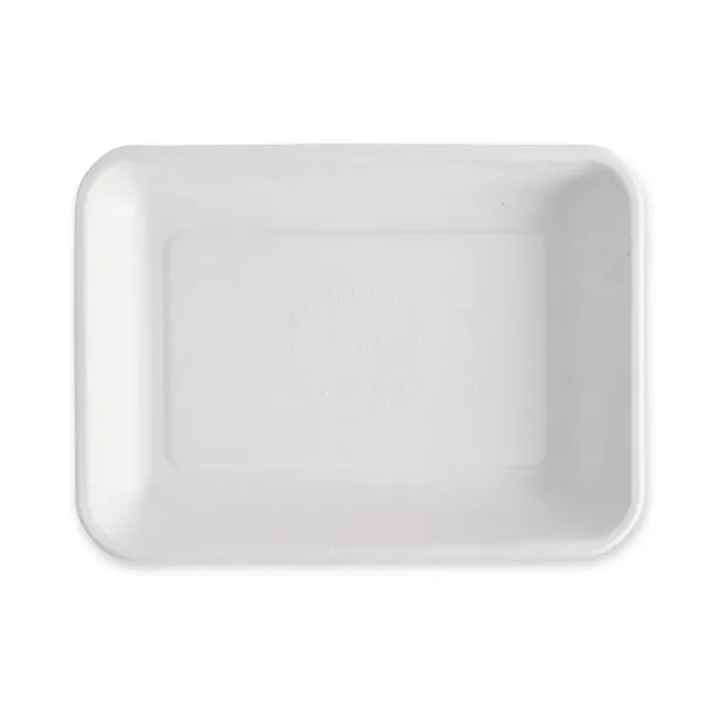 NatureStar Foodtrays Zuckerrohr weiß 22,5cm 500 Stück rechteckig