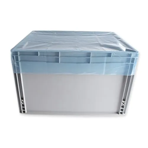 Hygostar Abdeckhauben Euroboxen 140x80 cm 200 Stück blau