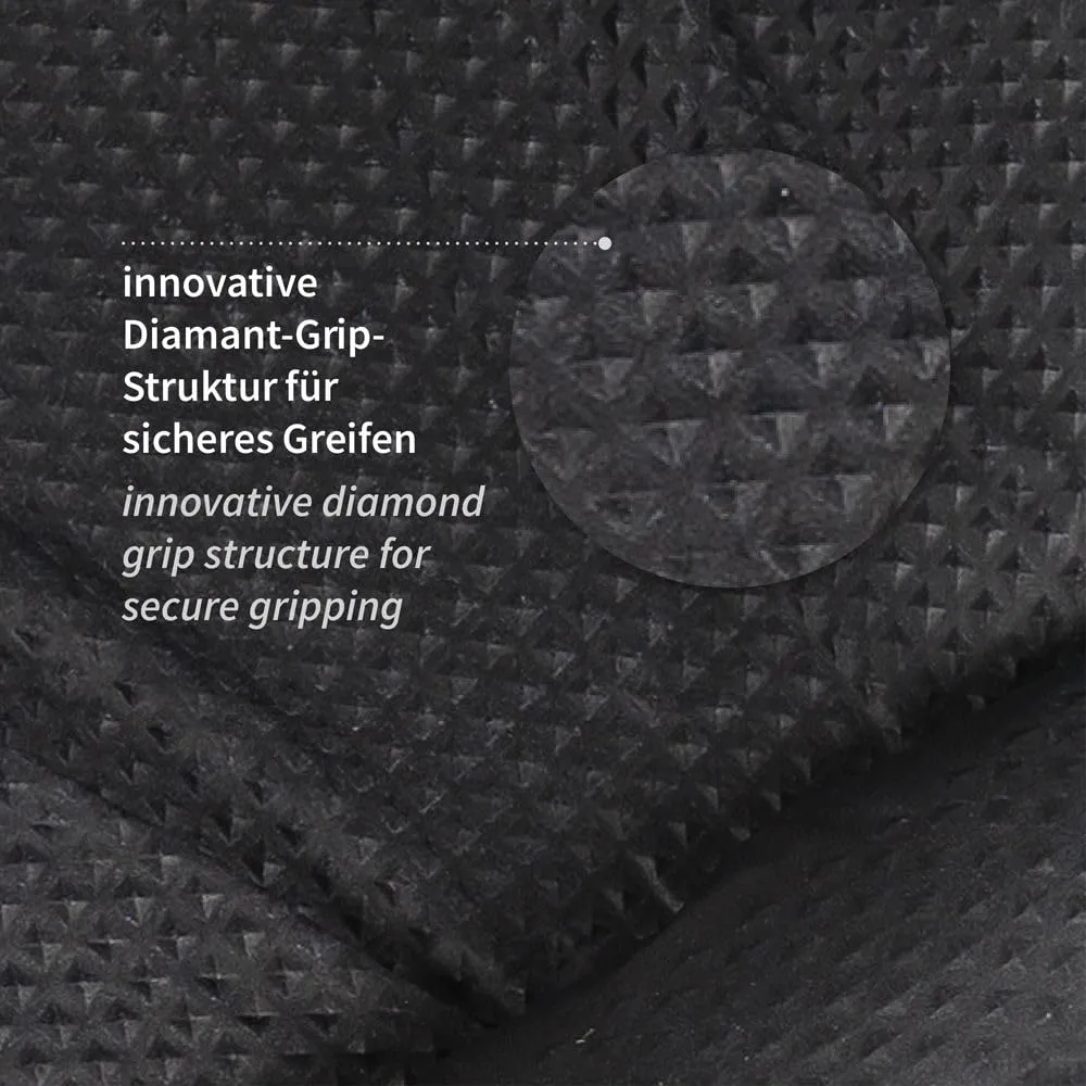 Hygostar Diamond Grip Nitrilhandschuhe schwarz 8-M extra stark