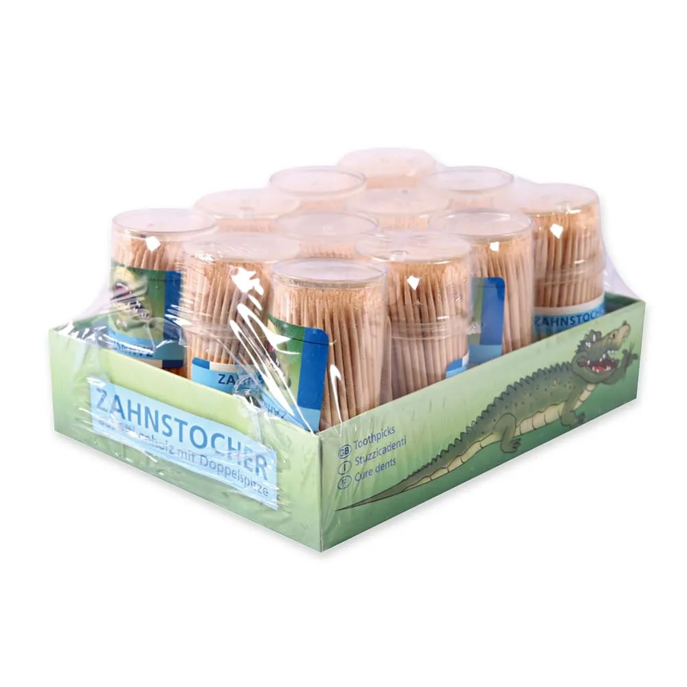 NatureStar Zahnstocher Holz 6,5cm Spenderbox 27360 Stück