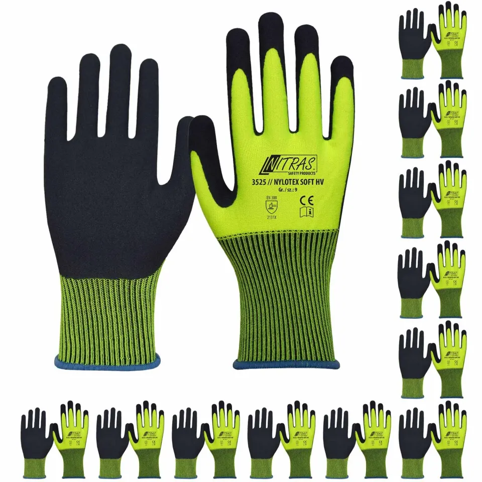 Nitras Nylotex Soft HV 3525 Handschuhe Gelb 12 Paar