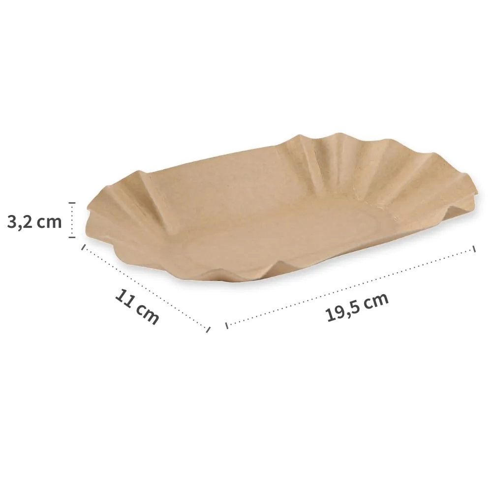 Franz Mensch NatureStar Pappschalen oval 11x19,5cm 1000 Stk Kraftpapier