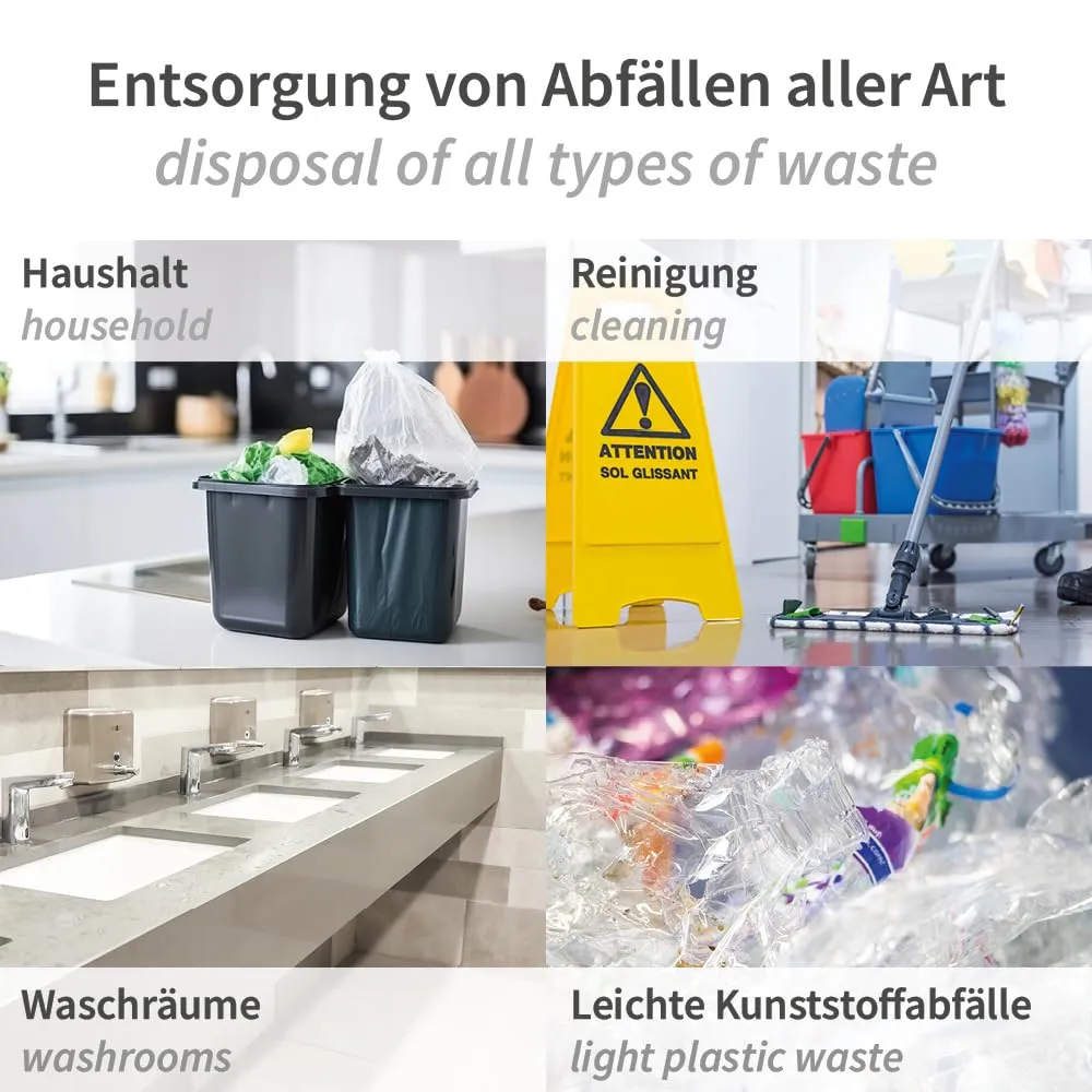 Hygoclean Light 60 l Müllbeutel transparent 600 Stück HDPE