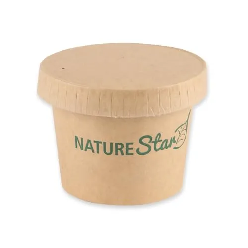 NatureStar Dip Deckel Kraftpapier 6,2 cm braun 1000 Stück