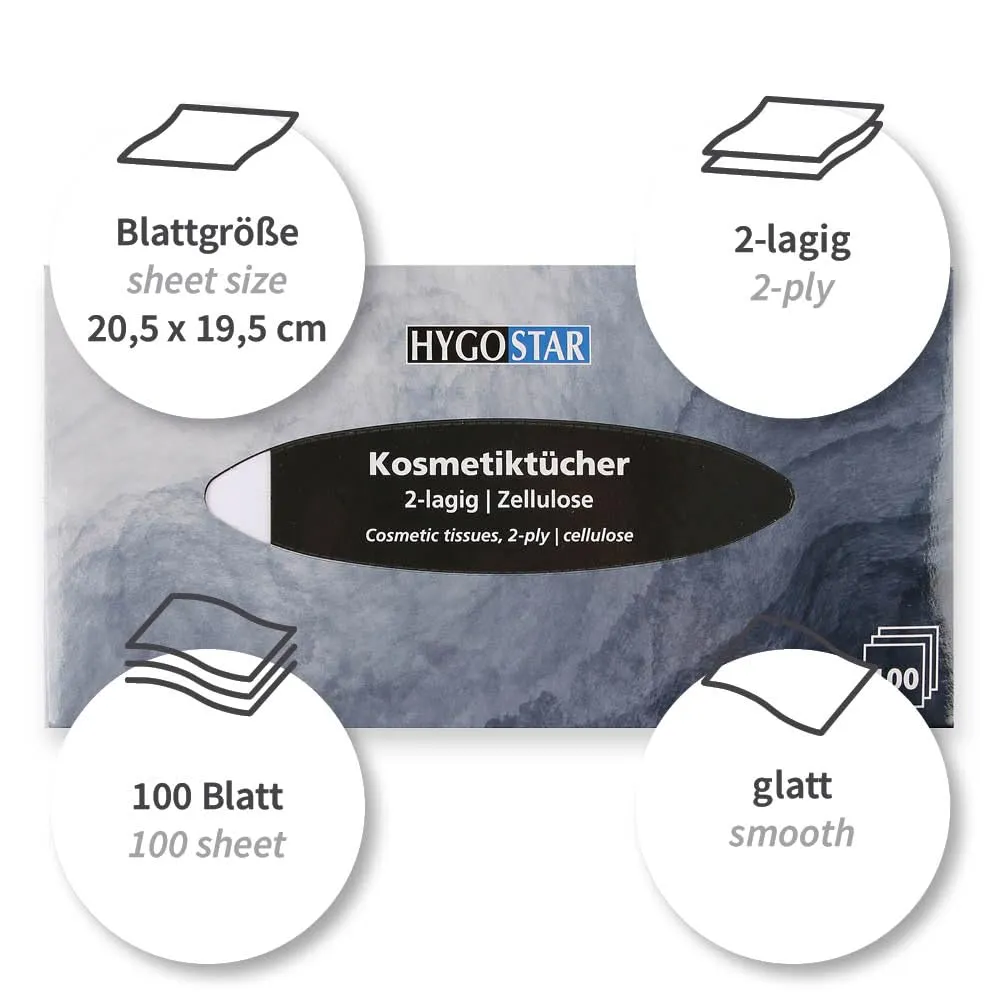 Hygostar Kosmetiktücher 2-lagig weiß 4000 Stück sanft
