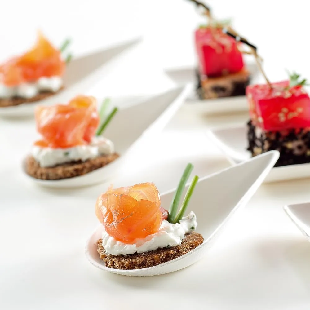 NATUREStar Fingerfood-Schalen Drop Zuckerrohr 1000 Stück weiß