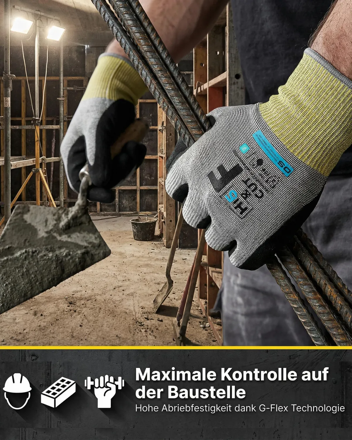 Hi5 X-Cut Schnittschutzhandschuhe XL 3 Stück Level F Nitril