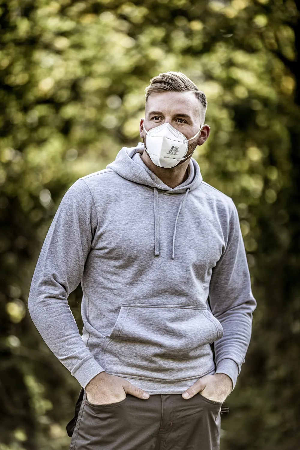Nitras Motion Tex Light 7025 Hoodie Hellgrau 5XL Baumwolle