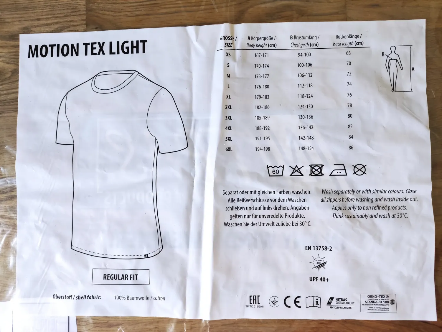 Nitras Motion Tex Light T-Shirt Baumwolle