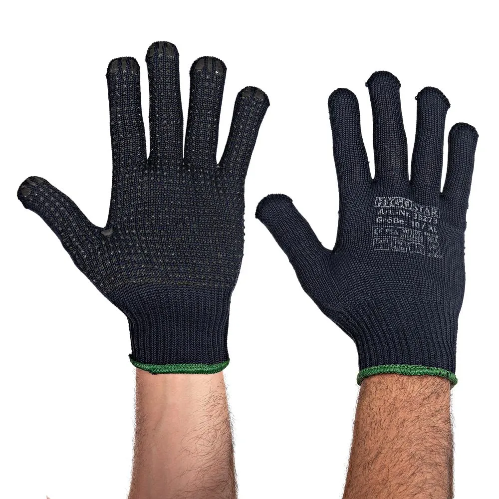 Hygostar Pearl Feinstrickhandschuhe 8/M dunkelblau 24 St. Noppen
