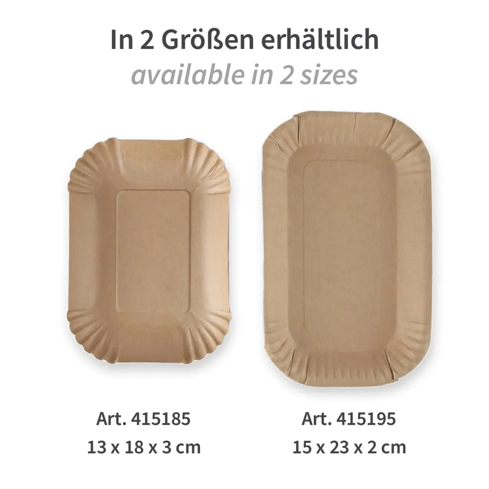 NatureStar Pappschale rechteckig 13x18 cm 1000 Stück fettbeständig