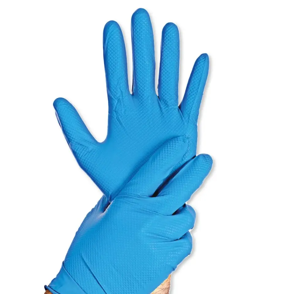Hygostar Power Grip Light Nitrilhandschuhe 8/M 100 Stück blau