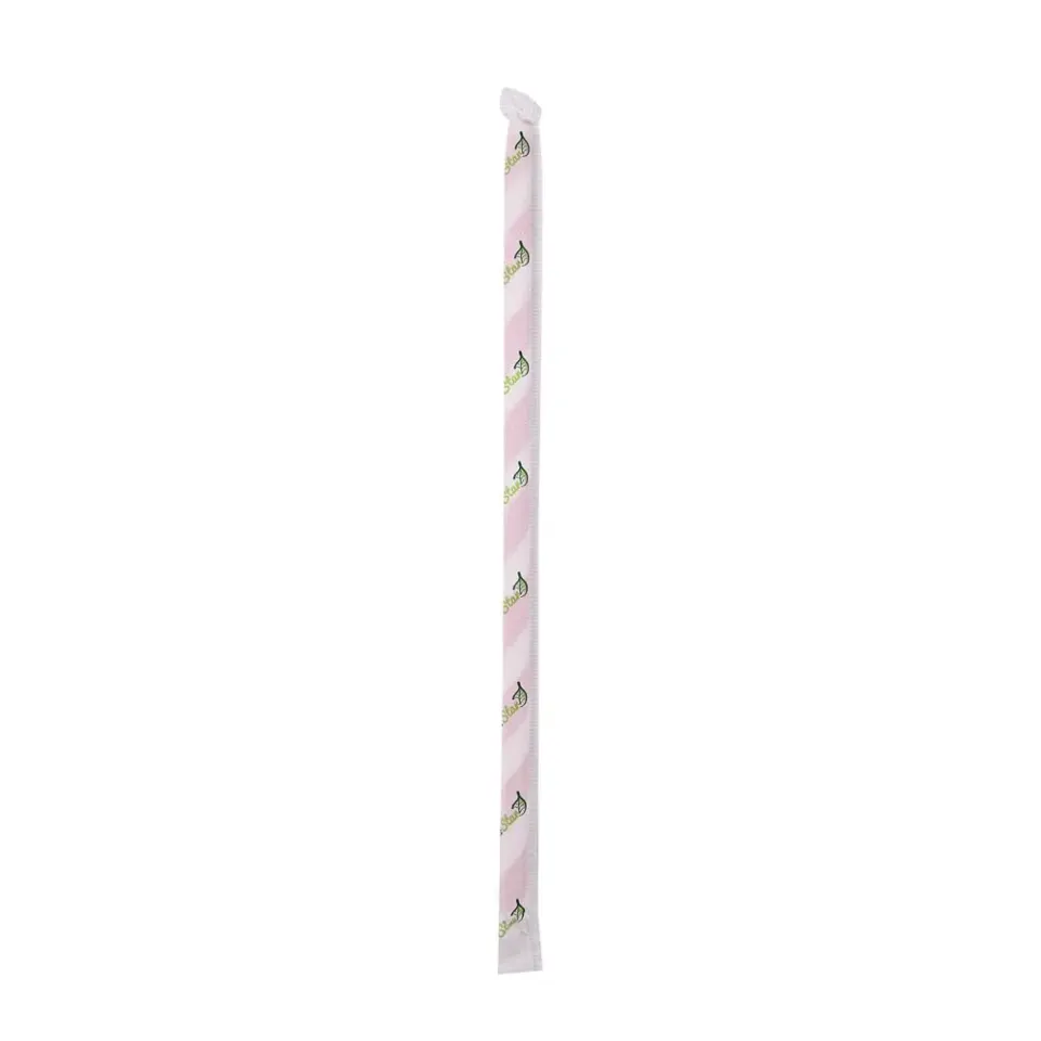 NatureStar Classic Papiertrinkhalme rot-weiß 1400 Stück FSC