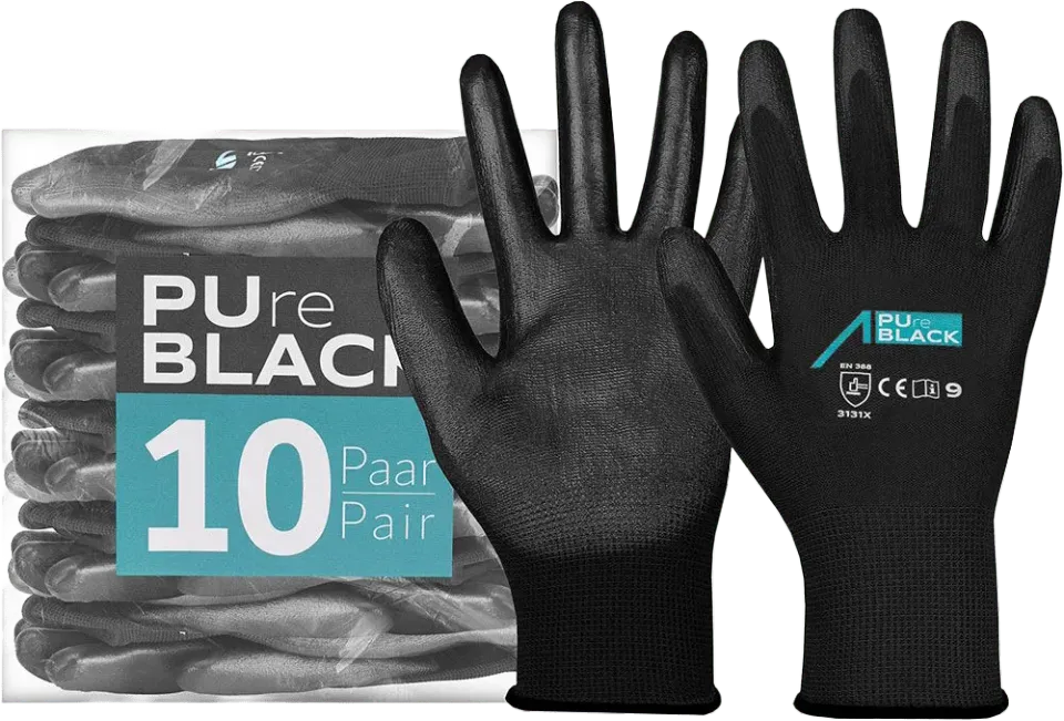 ACE PUre Black Arbeitshandschuhe 10 Paar 09-L EN 388