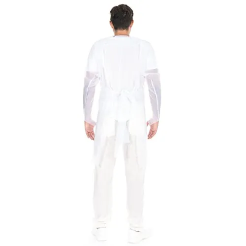 Hygostar Hygiene-Kittel XL weiß 100 Stück CPE Daumenloch
