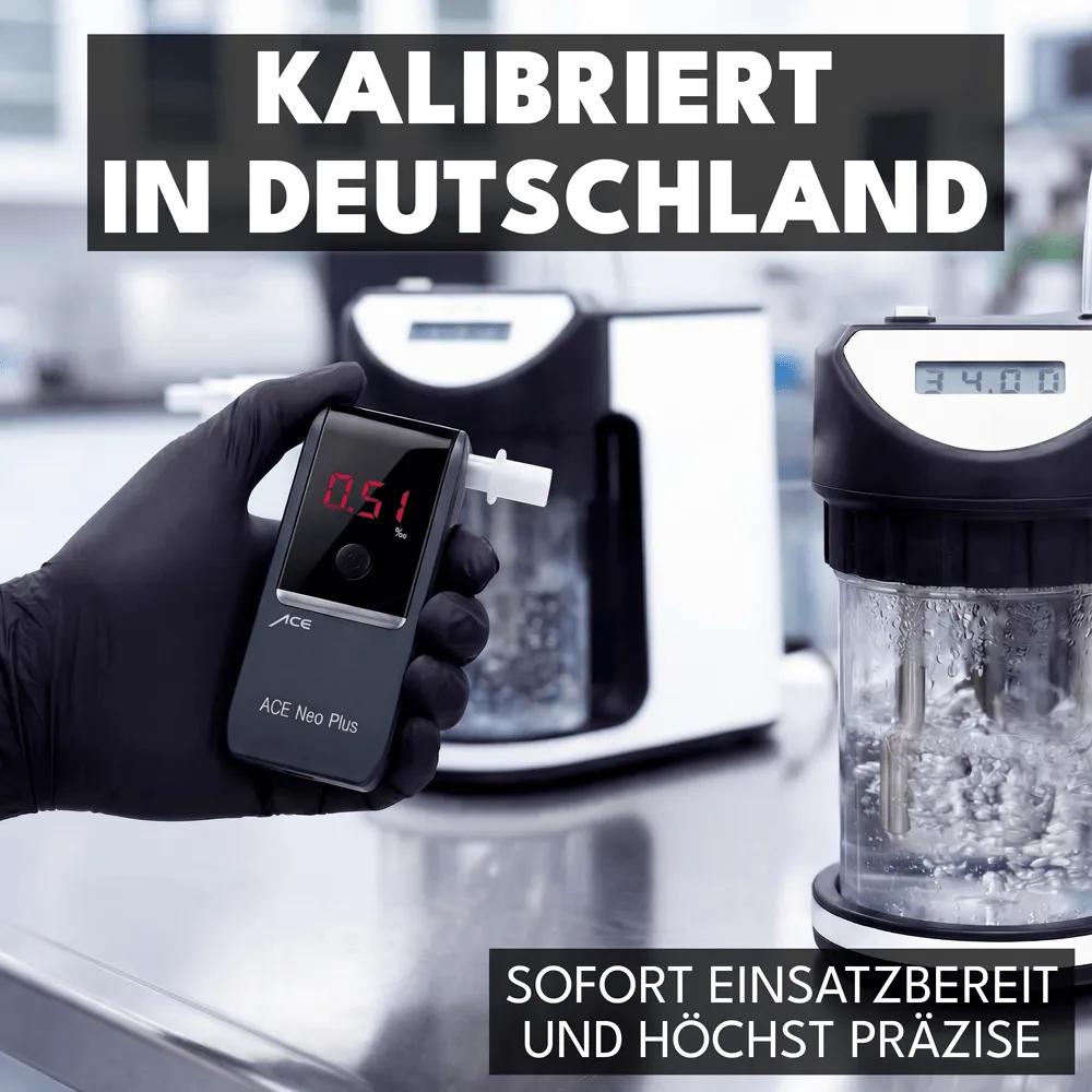 ACE Neo Alkoholtester + 25 Mundstücke Kalibrier-Gutschein