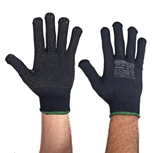 Hygostar Pearl Feinstrickhandschuhe 8/M dunkelblau 24 St. Noppen