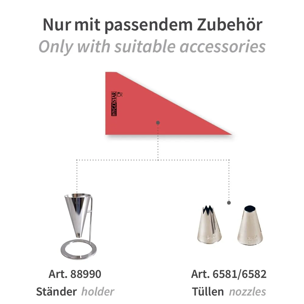 Hygostar Hot Spritzbeutel 59 cm rot 370 Stück hitzebeständig