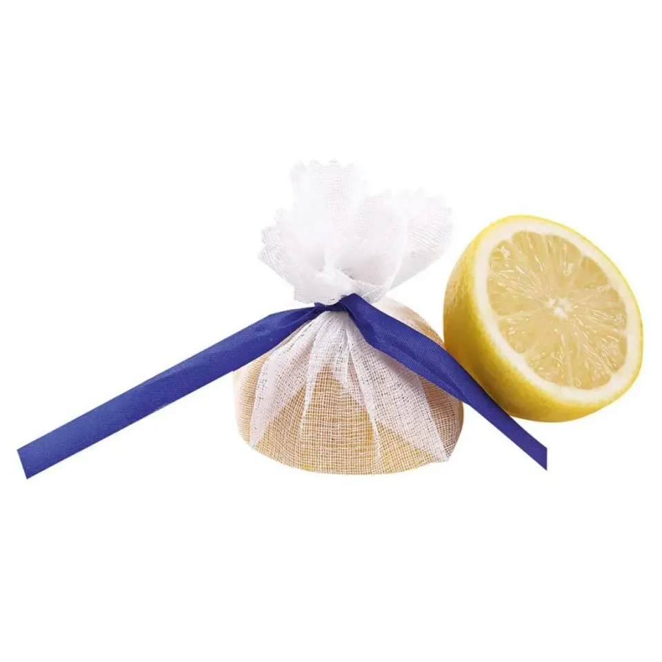 Hygostar Lemon Wrap Zitronenserviertuch weiß-blau 1000 Stück lebensmittelecht