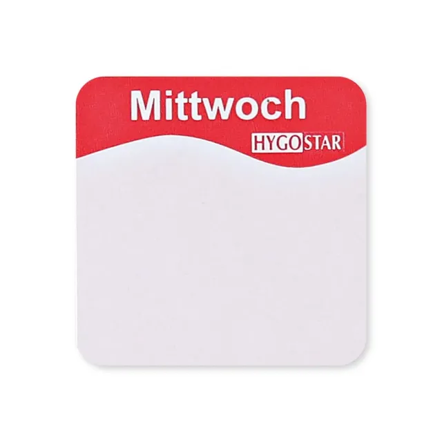 Franz Mensch Hygostar Tagesetiketten Mittwoch 25x25mm 12 Rollen