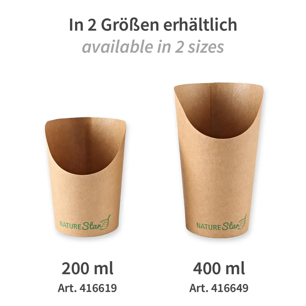NatureStar Wrap Snackbecher Kraftpapier 200ml 500 St braun