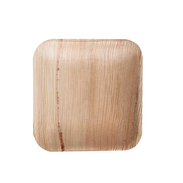 NatureStar Palmblatt Teller 100 Stück 18x18 cm quadratisch natur