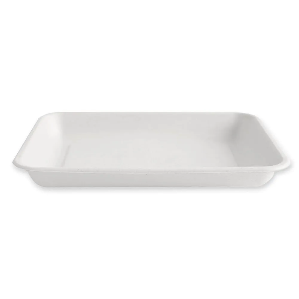 NatureStar Foodtrays Zuckerrohr weiß 22,5cm 500 Stück rechteckig