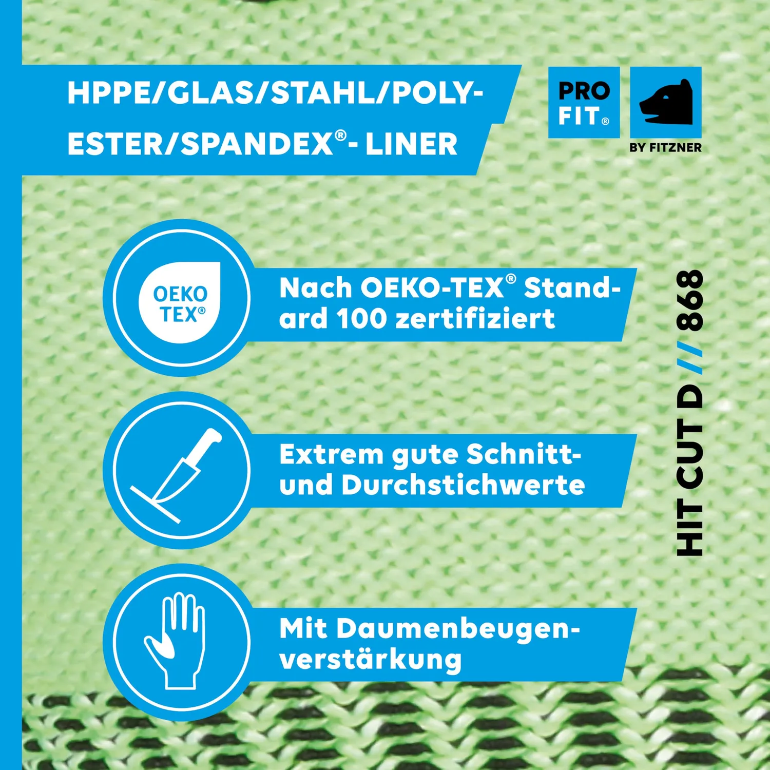 ProFit 868 Schnittschutzhandschuhe Gr.10 Nitril 3 Paar